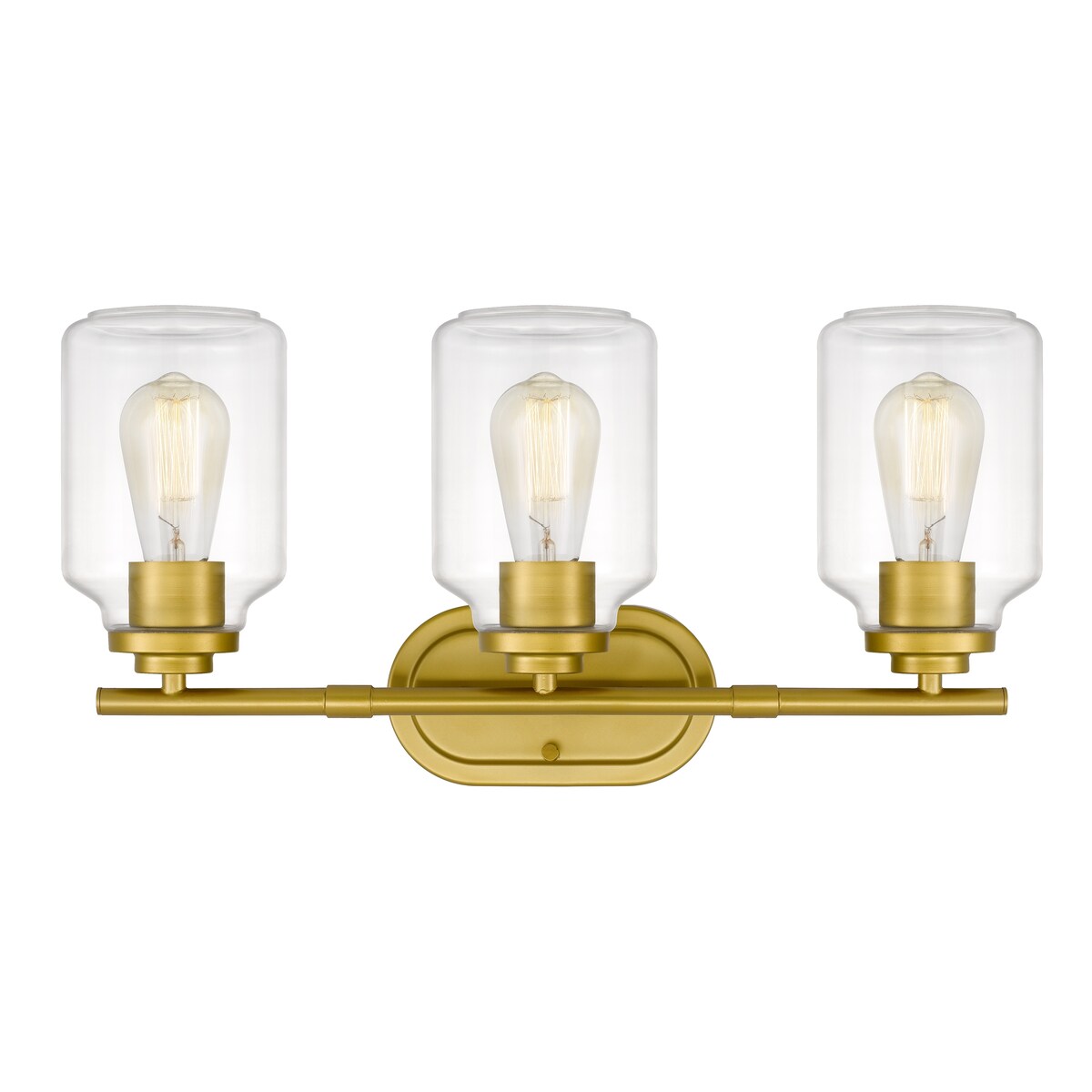 Aston 3-Light Luxury Gold Finish Vanity Light 7" x22"x 11" - Standard Size