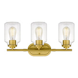 Aston 3-Light Luxury Gold Finish Vanity Light 7" x22"x 11" - Standard Size