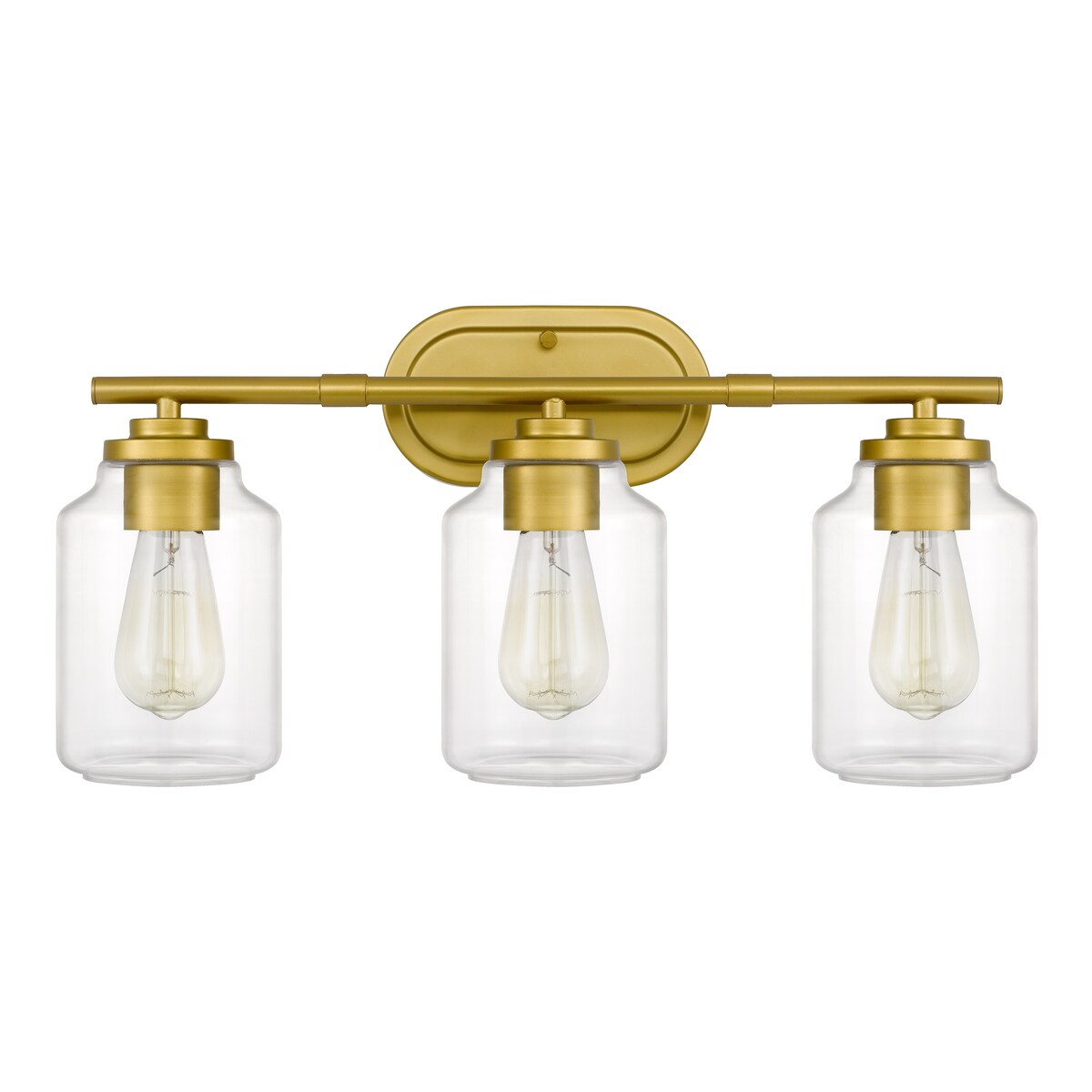 Aston 3-Light Luxury Gold Finish Vanity Light 7" x22"x 11" - Standard Size