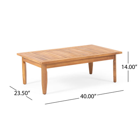 Aston Acacia Wood Outdoor Loveseat Set by Christopher Knight Home
