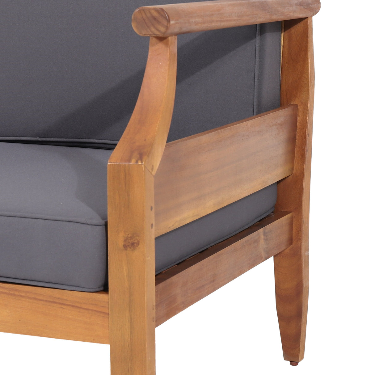 Aston Outdoor Acacia Wood 3 Seater Sofa by Christopher Knight Home