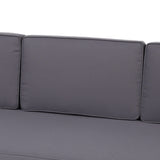 Aston Outdoor Acacia Wood 3 Seater Sofa by Christopher Knight Home