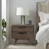 Astoria Solid Oak Wood 2 Drawer Nighstand Bedside Table