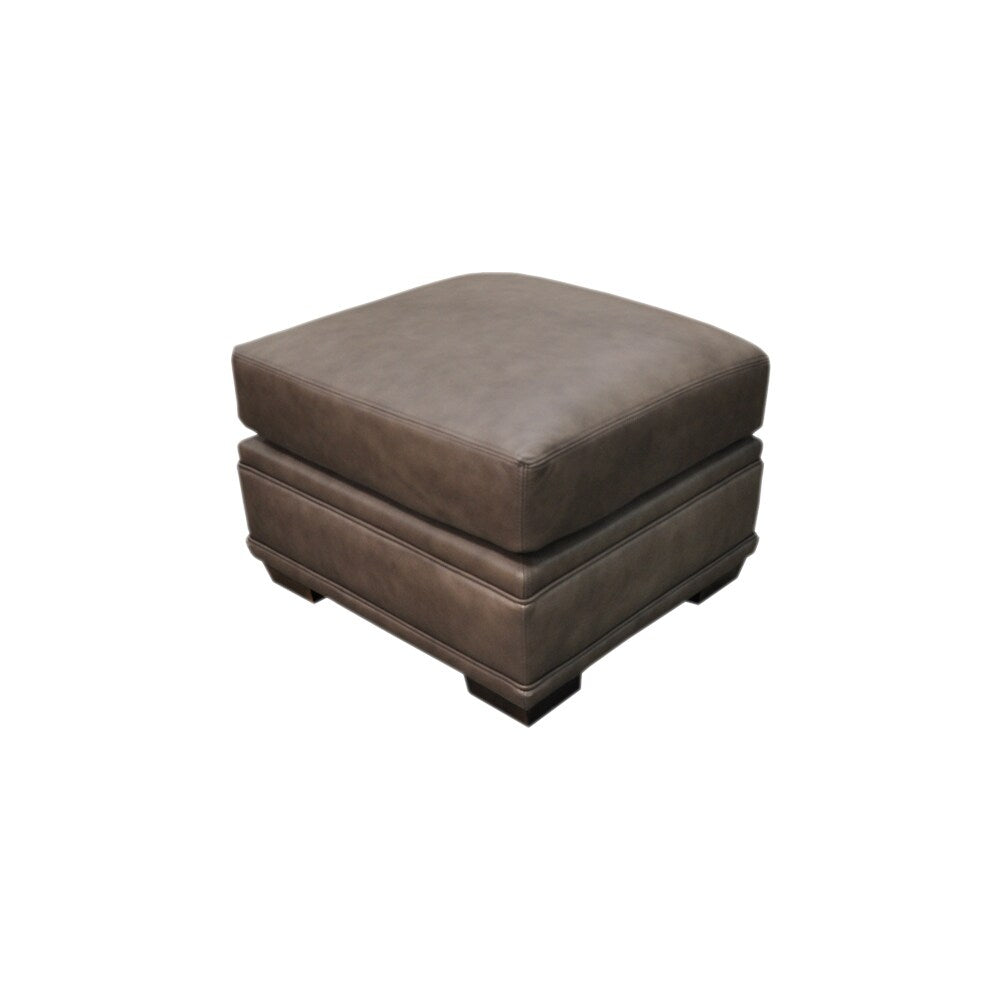 Astoria Top-grain Leather Ottoman