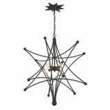Astro 4 Light Black Chandelier - 27"W x 32"H