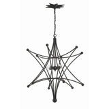 Astro 4 Light Black Chandelier - 27"W x 32"H