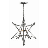 Astro 4 Light Black Chandelier - 27"W x 32"H