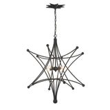 Astro 4 Light Black Chandelier - 27"W x 32"H