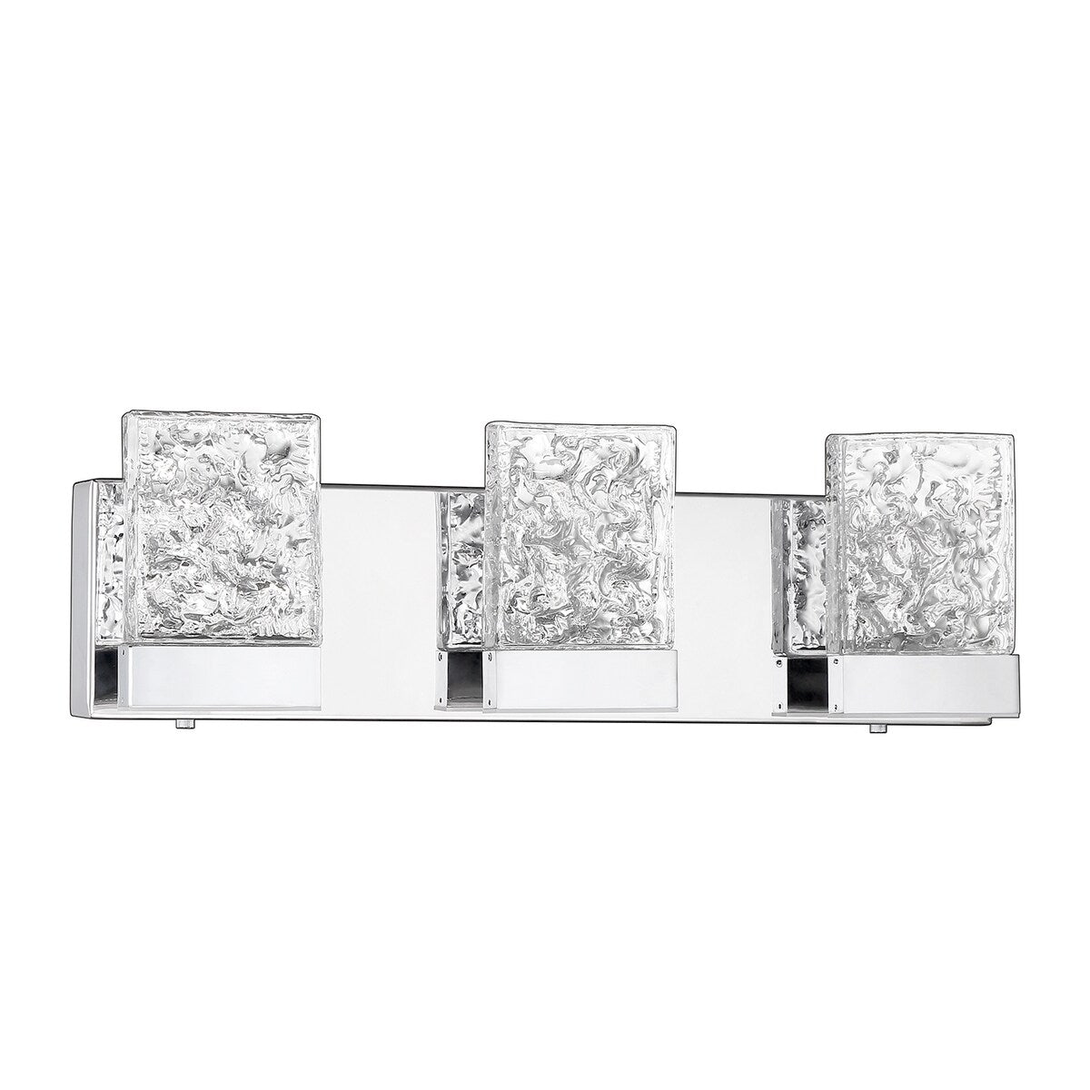Astron 3-Light-LED Chrome Vanity Light with Glass Shade