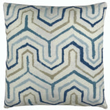 Athena Geometric Throw Pillow, Blue