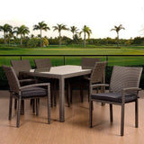 Atlantic Liberty 7-Piece Outdoor Dining Set Rectangular Patio Furniture, Grey