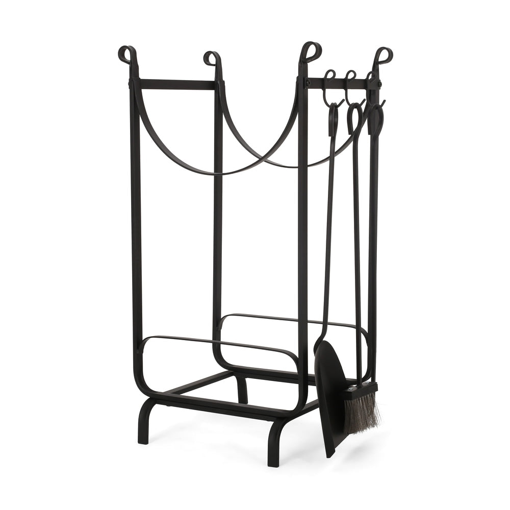 Atmore Log Rack and Tool Set by Christopher Knight Home - 17.00" W x 15.00" L x 30.00" H