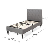 Atterbury Twin-size Contemporary Tufted Platform Bed by Christopher Knight Home