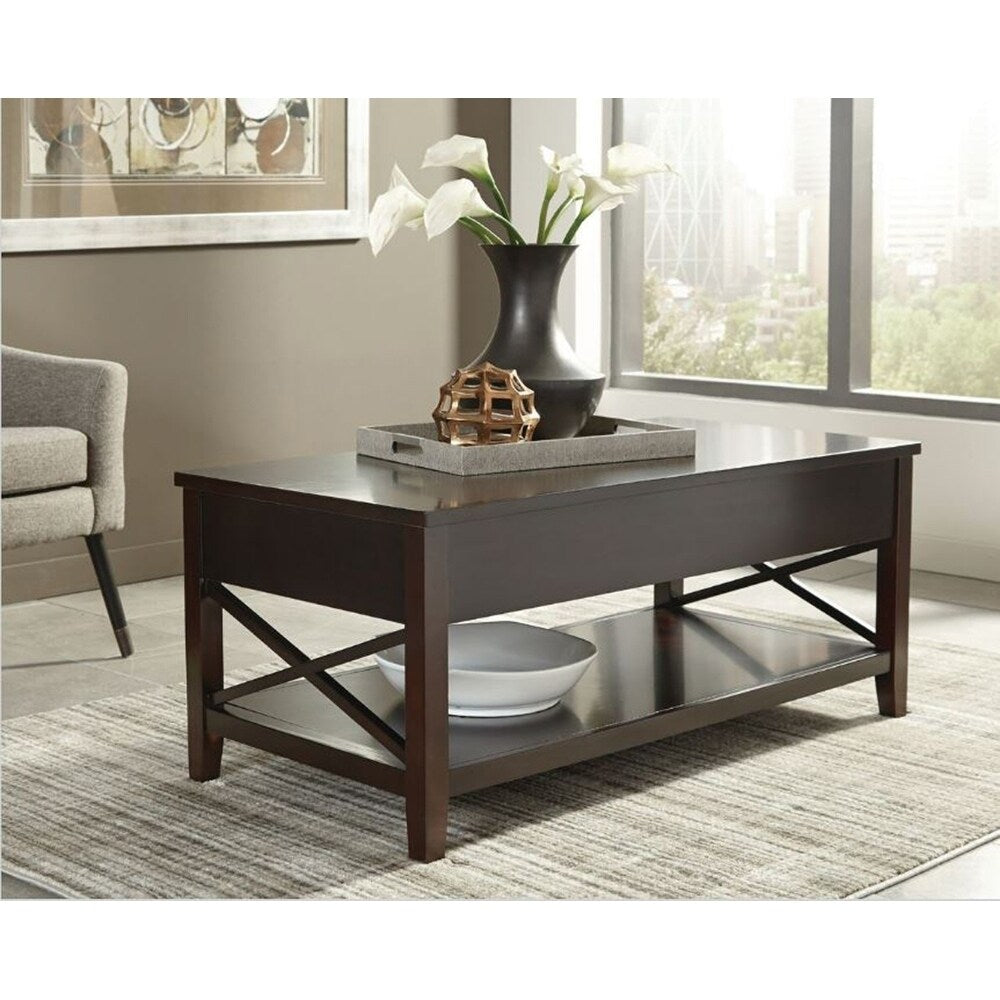 Atterbury Transitional Wood Storage Coffee Table