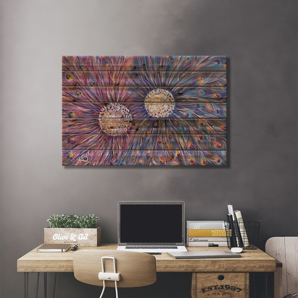 Attraction Print On Wood by RO ArtUS - Multi-Color