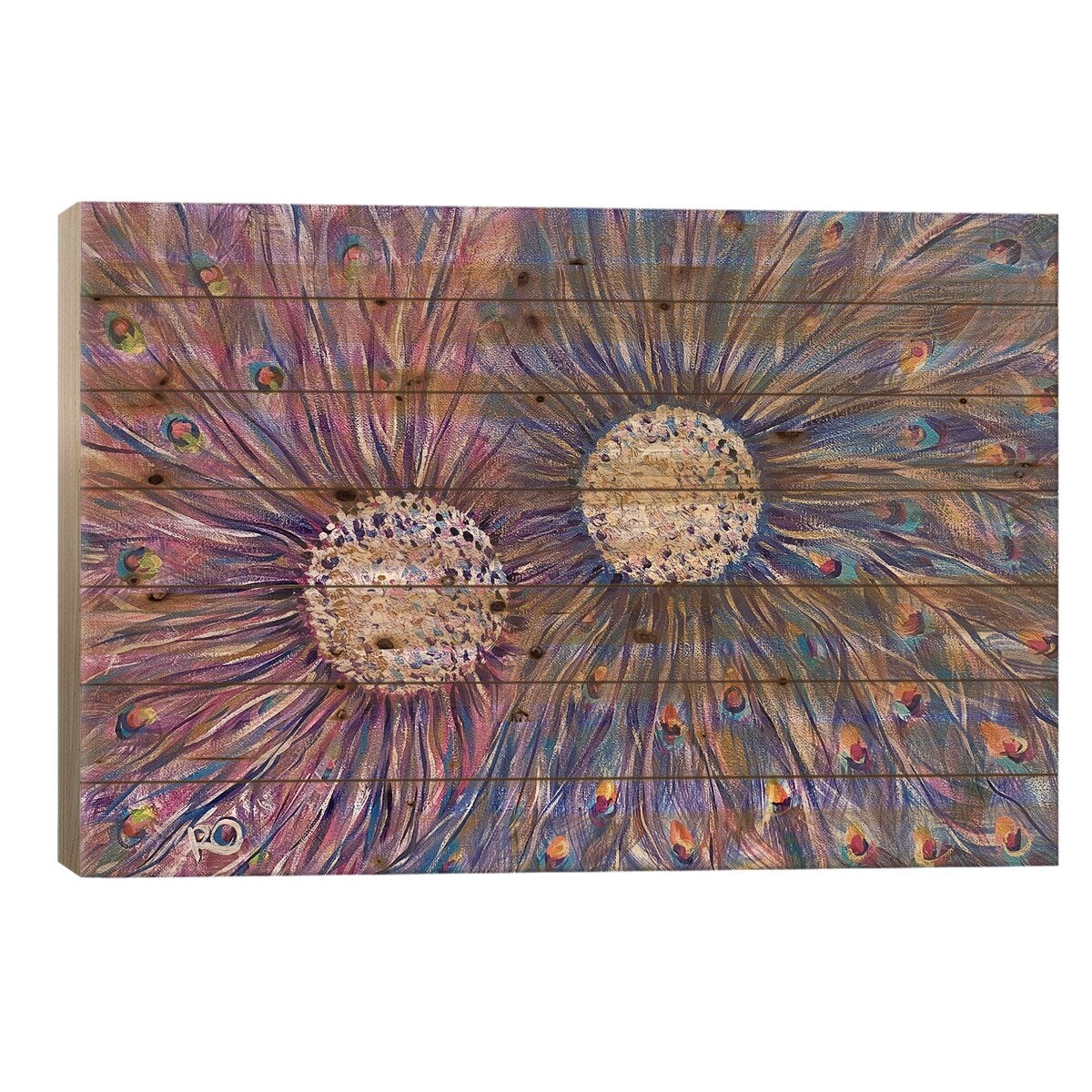 Attraction Print On Wood by RO ArtUS - Multi-Color