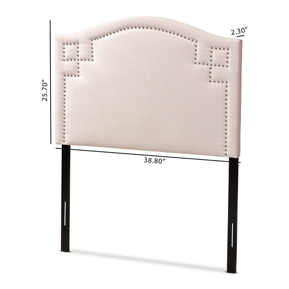 Aubrey Modern and Contemporary Velvet Fabric Upholstered Headboard