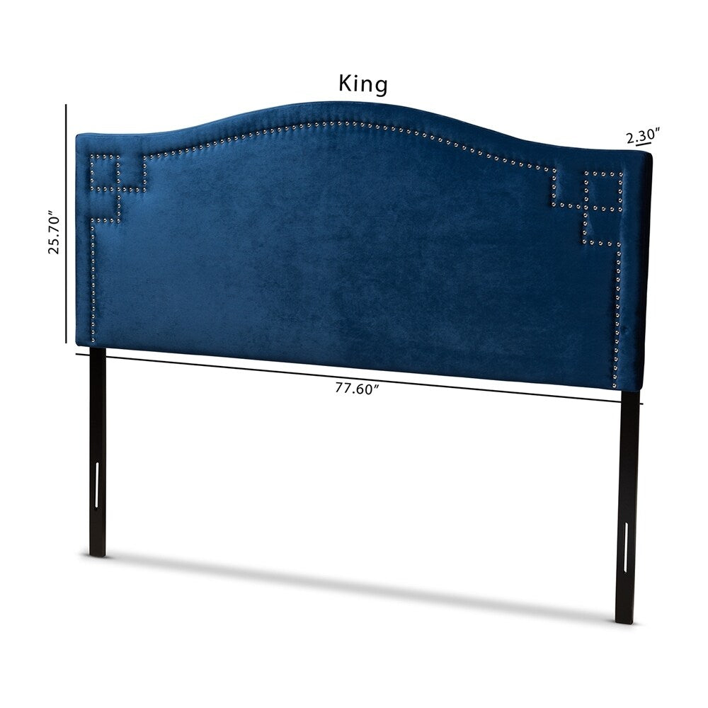 Aubrey Modern and Contemporary Velvet Fabric Upholstered Headboard
