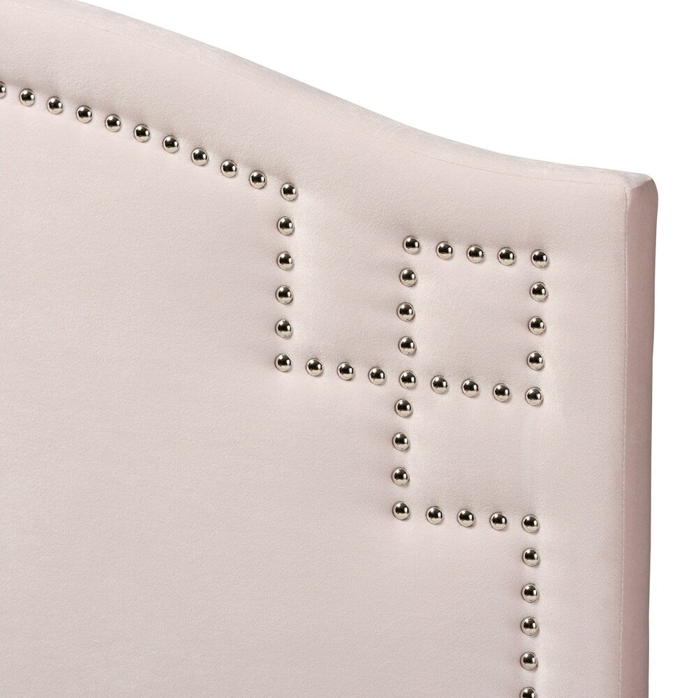 Aubrey Modern and Contemporary Velvet Fabric Upholstered Headboard