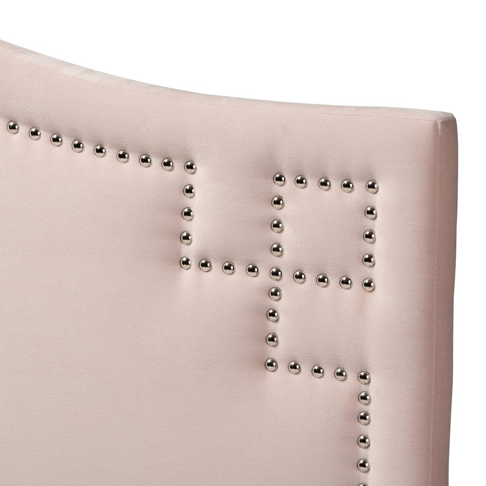 Aubrey Modern and Contemporary Velvet Fabric Upholstered Headboard