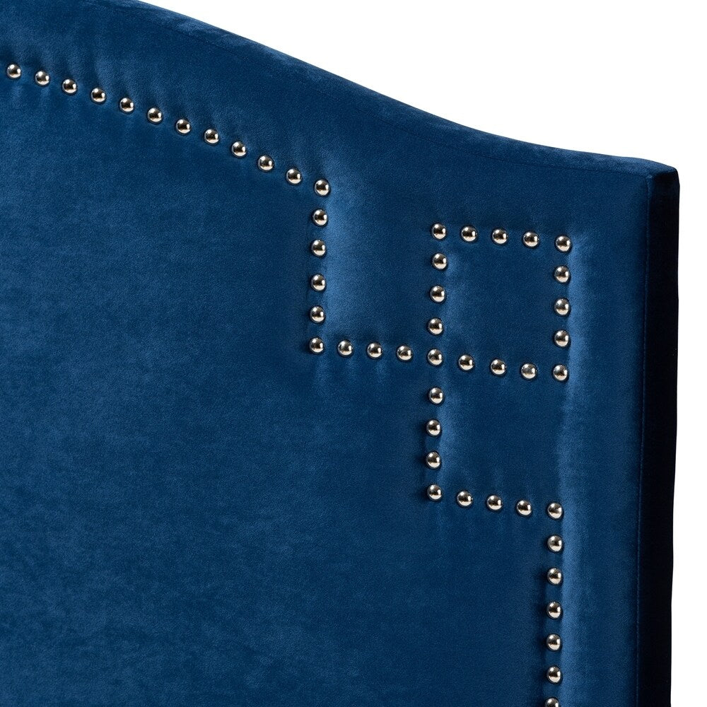 Aubrey Modern and Contemporary Velvet Fabric Upholstered Headboard