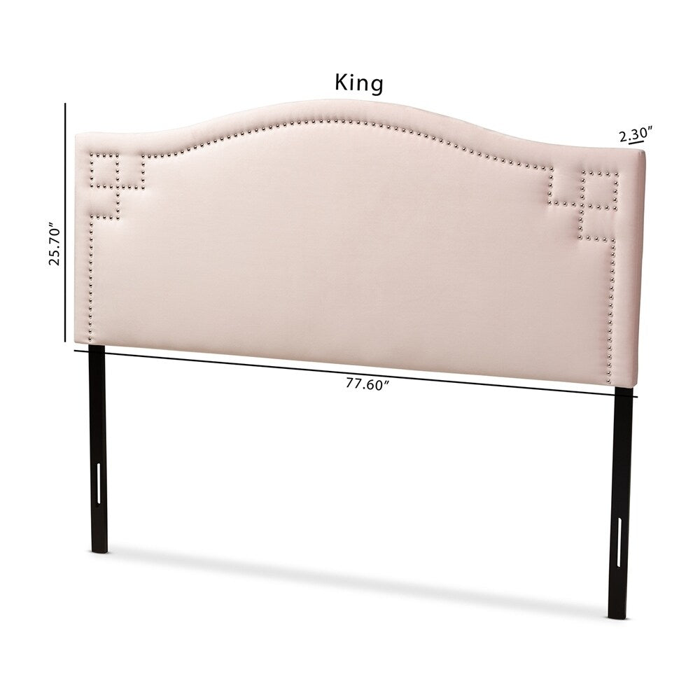 Aubrey Modern and Contemporary Velvet Fabric Upholstered Headboard