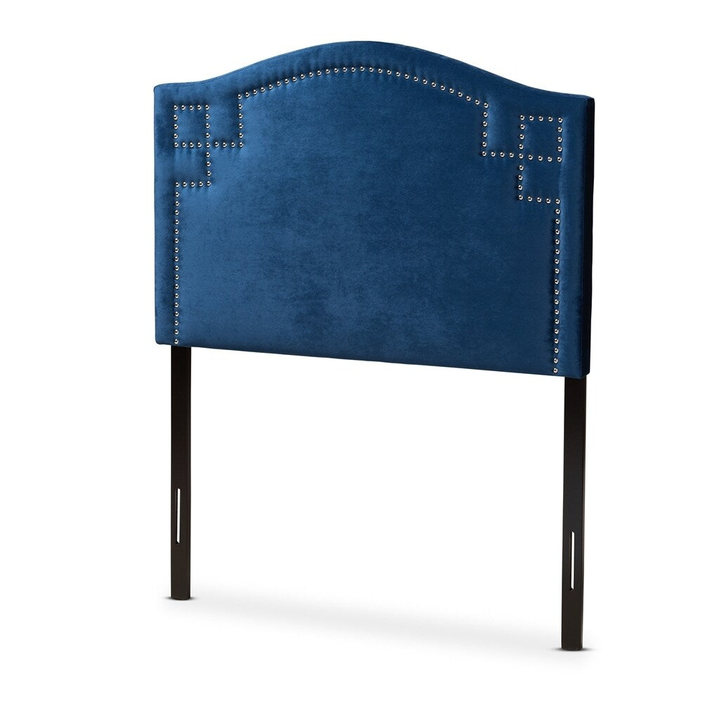 Aubrey Modern and Contemporary Velvet Fabric Upholstered Headboard