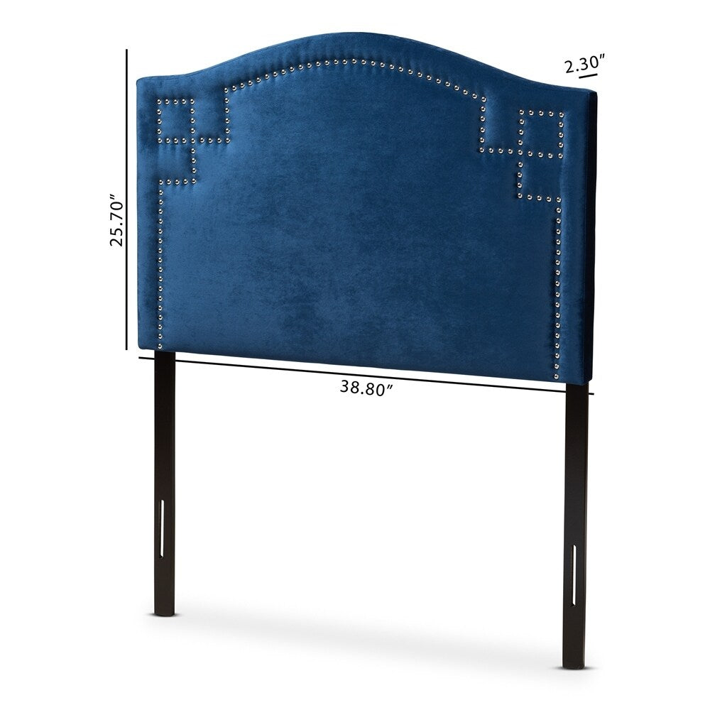 Aubrey Modern and Contemporary Velvet Fabric Upholstered Headboard