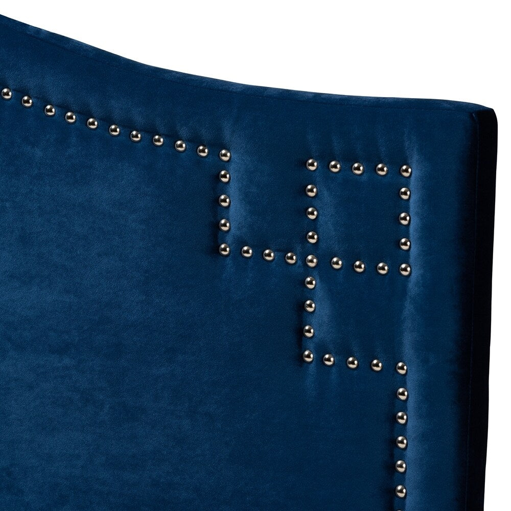 Aubrey Modern and Contemporary Velvet Fabric Upholstered Headboard