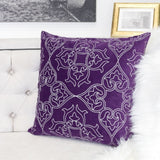 Aubrey Quatrefoil Floral 20" Square Decorative Throw Pillow