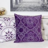 Aubrey Quatrefoil Floral 20" Square Decorative Throw Pillow