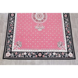 Aubusson Floral Transitional Hand-Woven Wool Chinese Oriental Area Rug - 12'0" x 8'7"