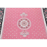 Aubusson Floral Transitional Hand-Woven Wool Chinese Oriental Area Rug - 12'0" x 8'7"