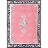 Aubusson Floral Transitional Hand-Woven Wool Chinese Oriental Area Rug - 12'0" x 8'7"