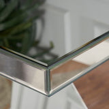 Auda Mirrored Z-Shaped Side Table by Christopher Knight Home - 19.60" L x 13.70" W x 23.60" H