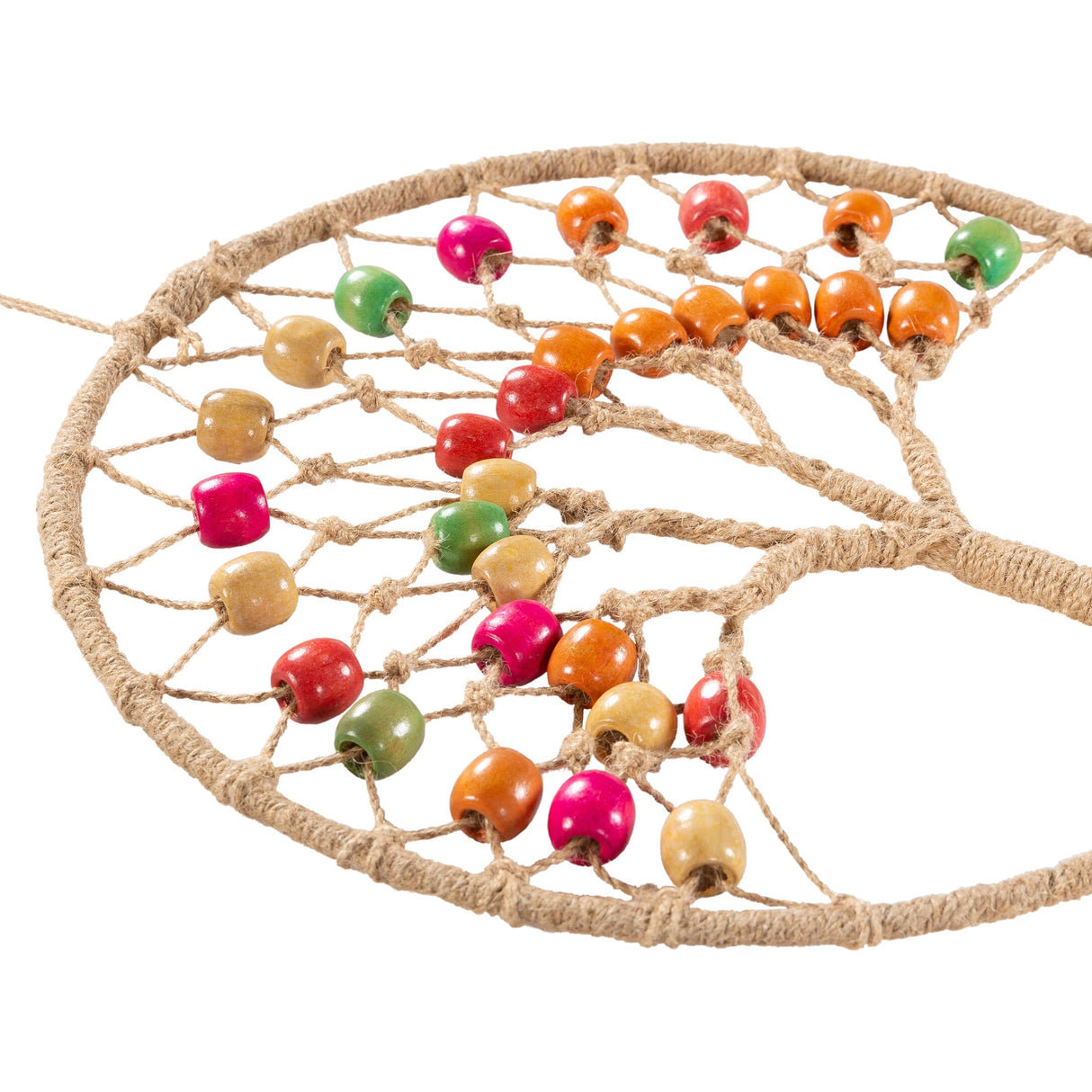 Artistic Weavers Audrea Macrame and Beads Round Tree Wall Hanging - 26"H x 11"W
