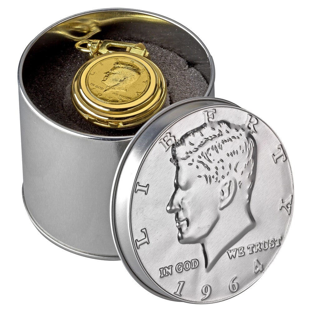 August Steiner Men's JFK Gold-Tone Pocket Watch