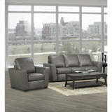 Augusta Italian Leather Sofa and Two Chair Set