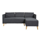 Augustus Mid-century Modern Fabric Chaise Sectional by Christopher Knight Home