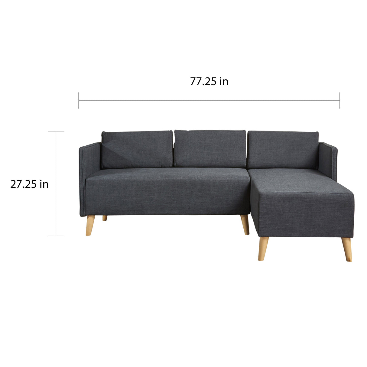 Augustus Mid-century Modern Fabric Chaise Sectional by Christopher Knight Home