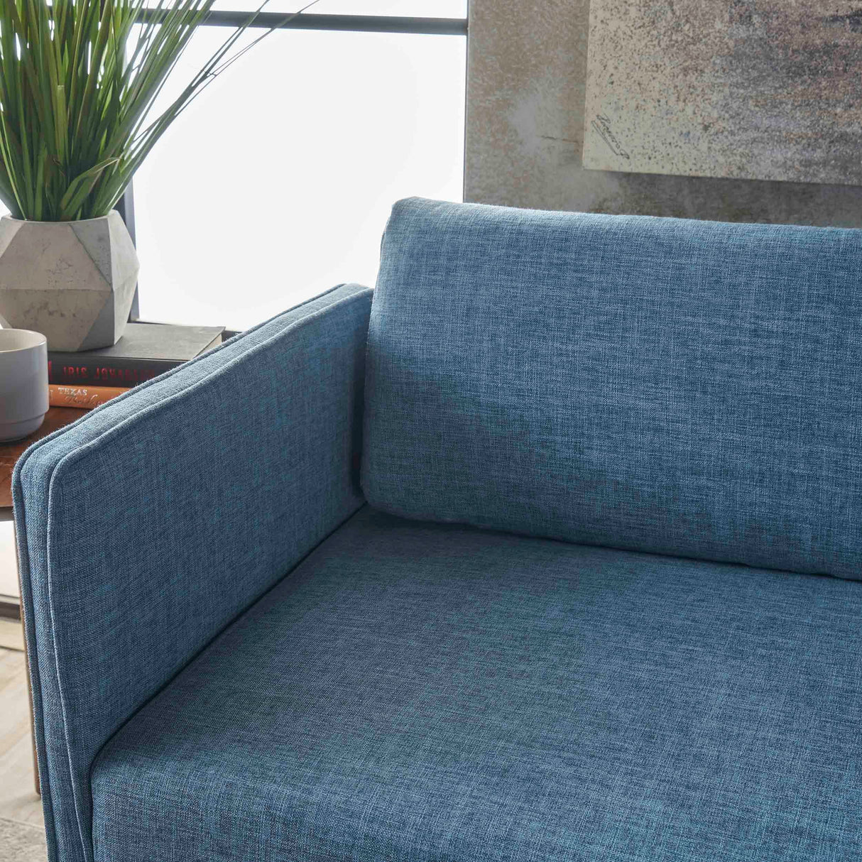 Augustus Mid-century Modern Fabric Chaise Sectional by Christopher Knight Home
