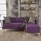 Augustus Mid-century Modern Fabric Chaise Sectional by Christopher Knight Home