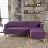 Augustus Mid-century Modern Fabric Chaise Sectional by Christopher Knight Home