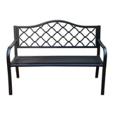 Aumo Matte Black Steel Patio Bench by Havenside Home - 4Ft