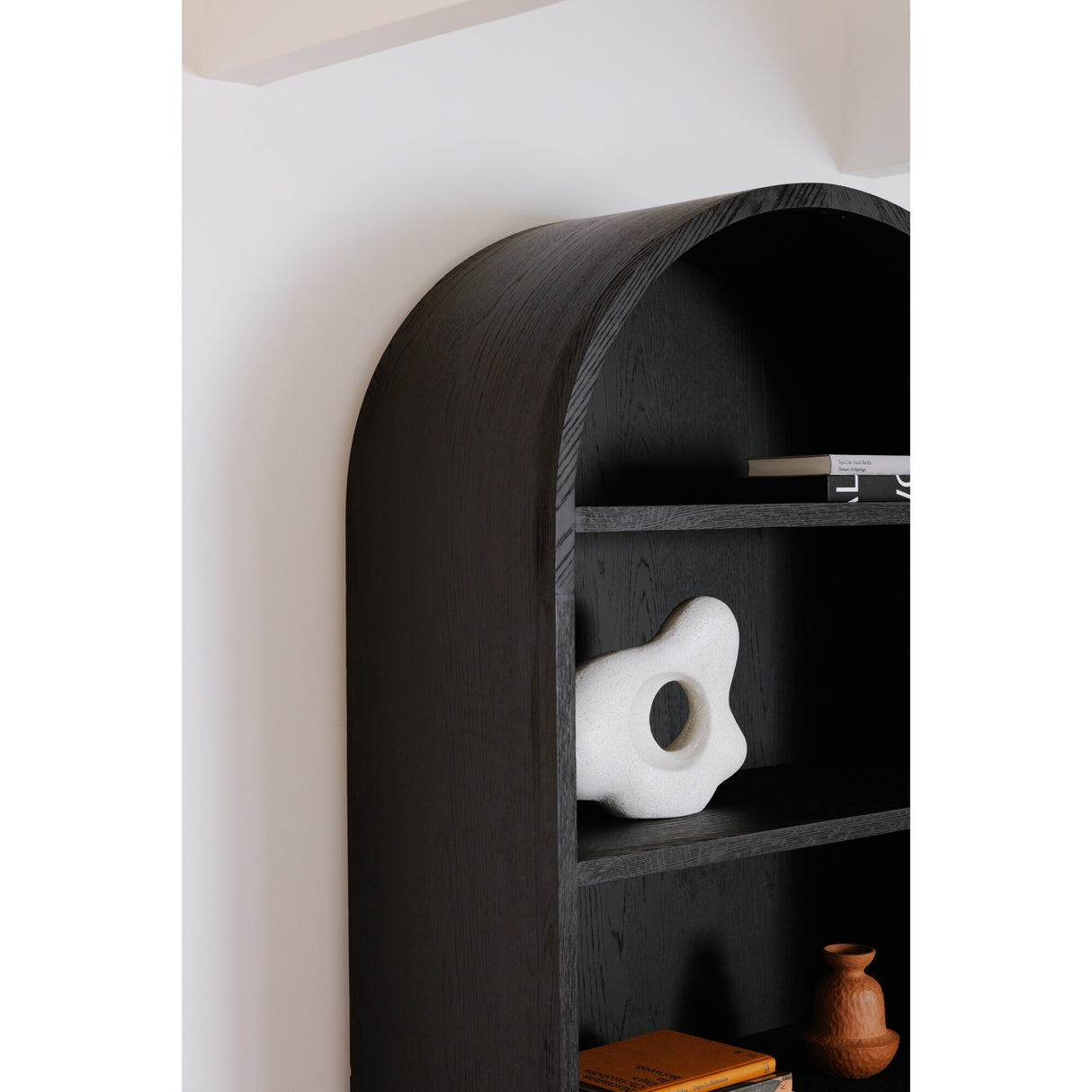 Aurelle Home Arched Bookshelf Display Cabinet