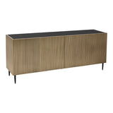 Aurelle Home Art Deco Brass Finish 2-Door Sideboard