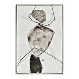 Aurelle Home Modern Gold Tone Monochromatic Canvas Wall Art