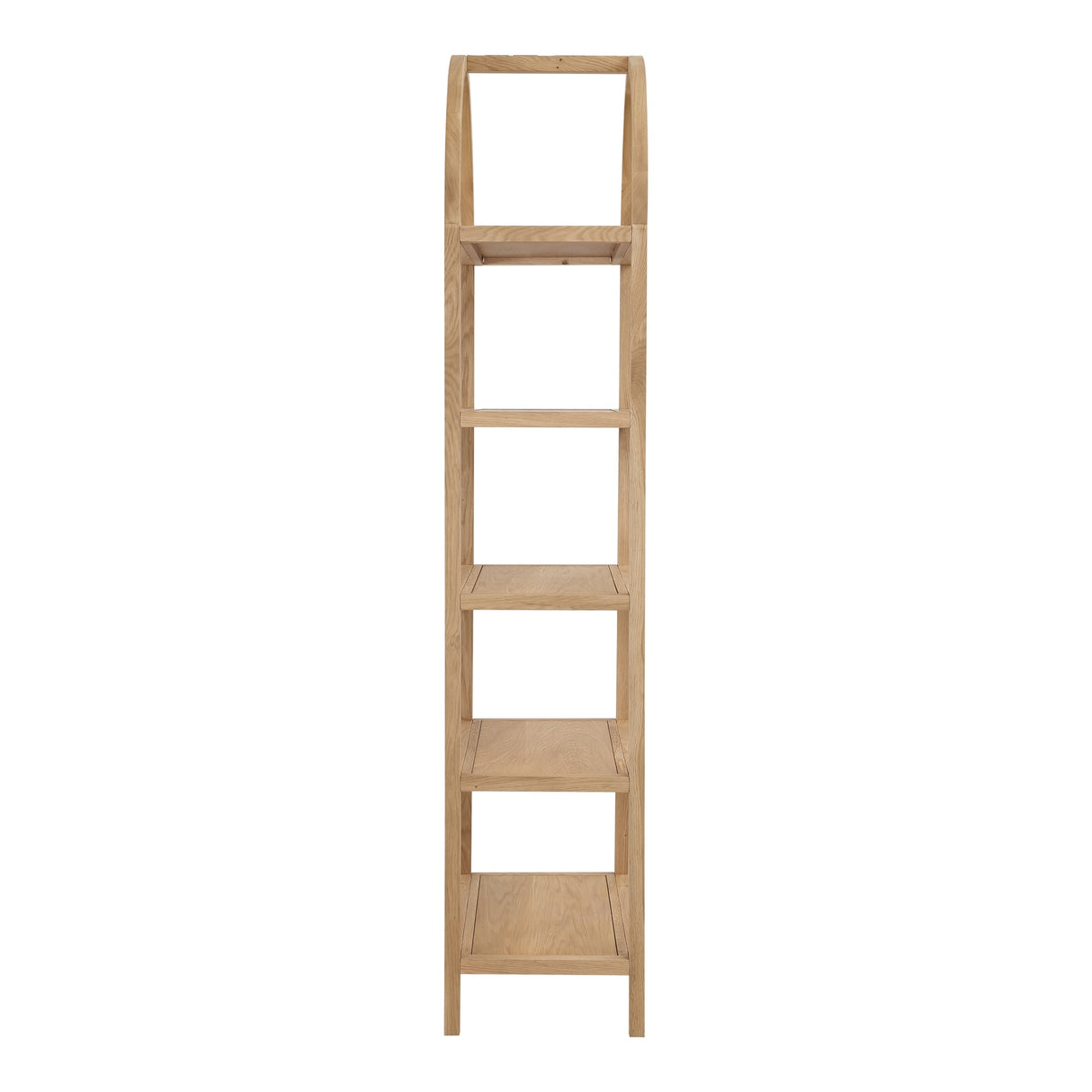 Aurelle Home Modern Oak Arched Bookshelf