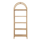 Aurelle Home Modern Oak Arched Bookshelf