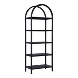 Aurelle Home Modern Oak Arched Bookshelf